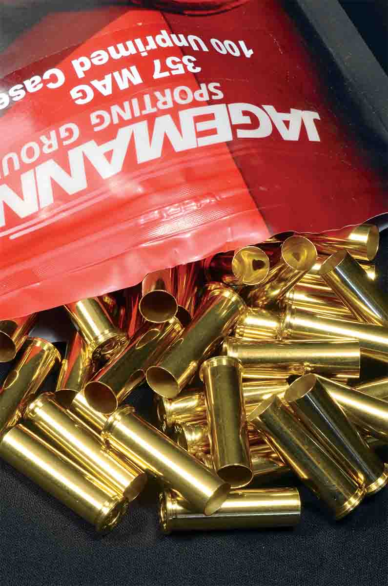 Jagemann offers brass for seven different rifle and 16 handgun cartridges,  including .357 Magnum.